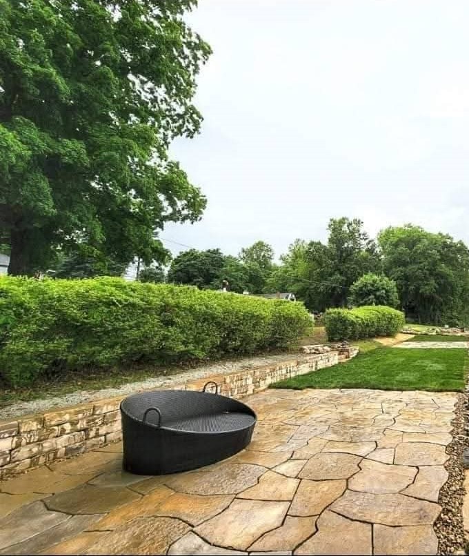 paver patio and stone walkway installation
