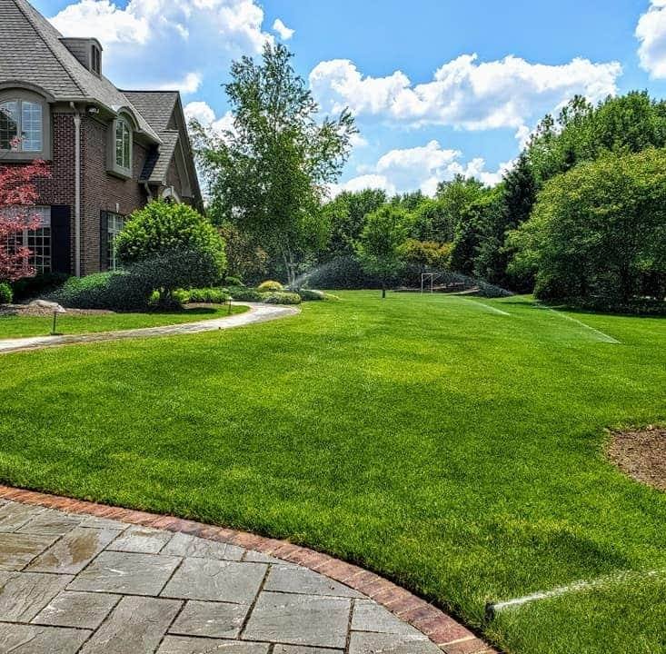 lawn mowing and sprinkler system maintenance
